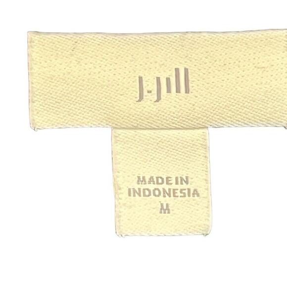 J Jill Womens Navy Blue V-Neck Collared Roll Tab Long Sleeve Tunic Top sz M - Picture 16 of 16